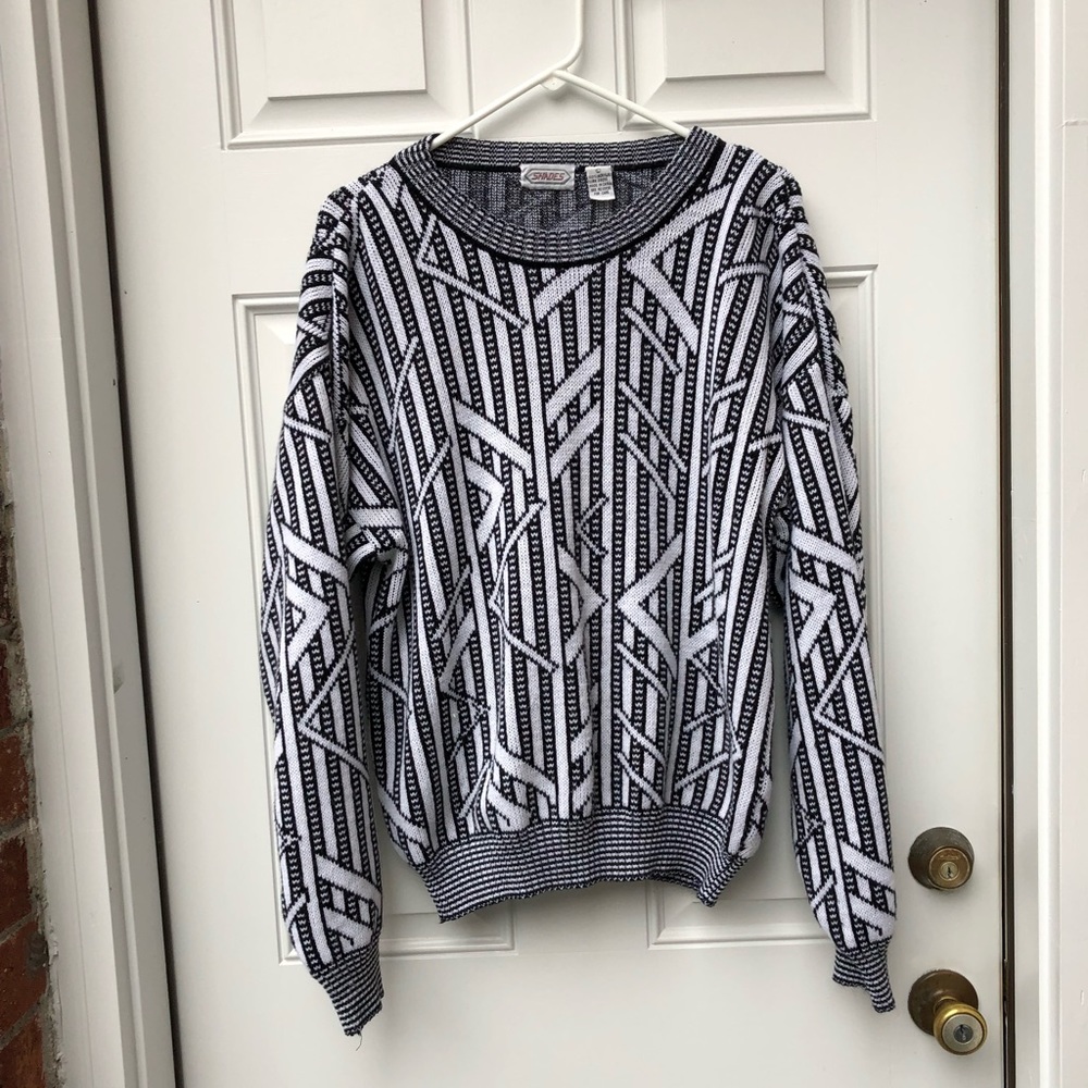 B&W Print Sweater